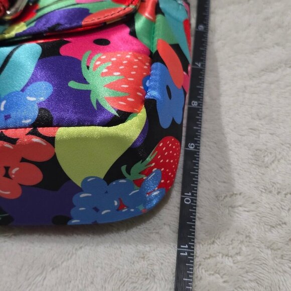 Current Mood ✦ Fruit Print Shoulder Bag ✦ Red Black Y2K Graphic Silver Buckle - Picture 10 of 13